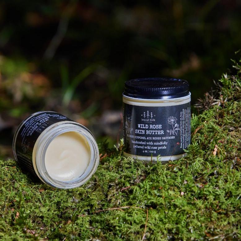 Beurre de peau à la rose sauvage